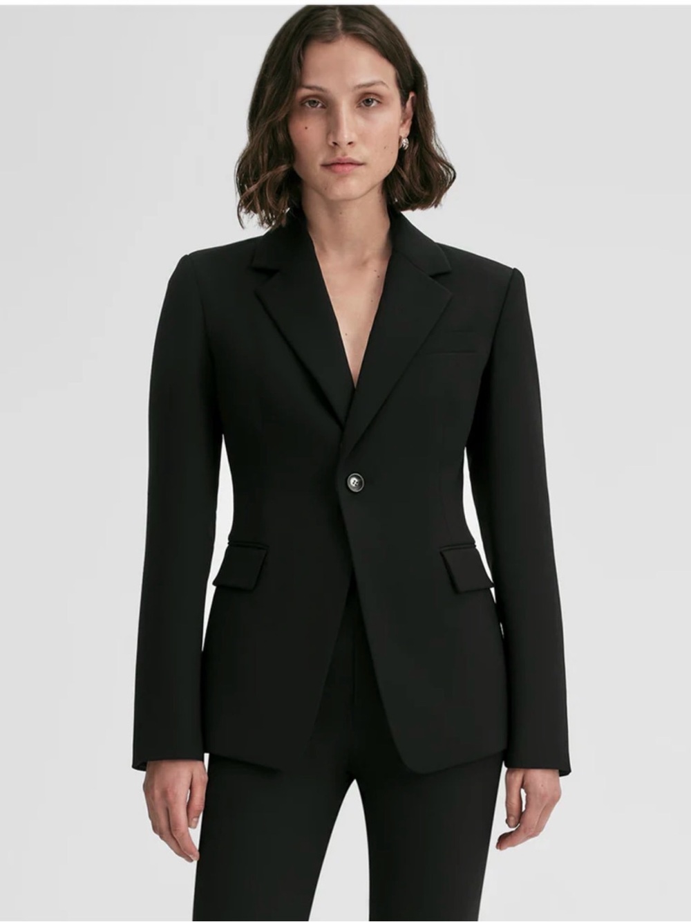 A.L.C Elza Jacket Classic Black Blazer - Tailored Single-Breasted Jacket